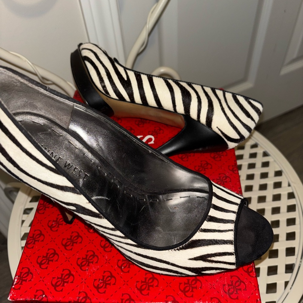 Nine West Black and White Zebra Print Women's Shoes